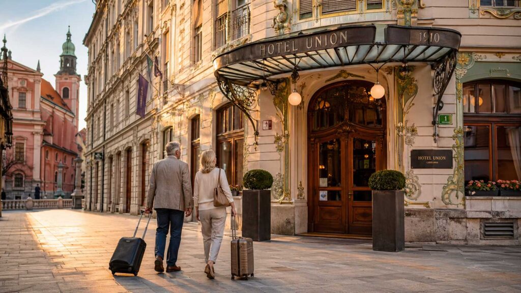 Best hotels and safe neighborhoods for a Ljubljana travel guide for seniors.
