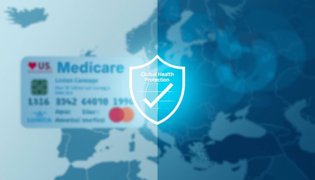 Comparison chart of Medicare limitations vs international health insurance for digital nomads over 50.