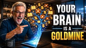 A senior man turning his professional experience into passive income through e-books and courses.