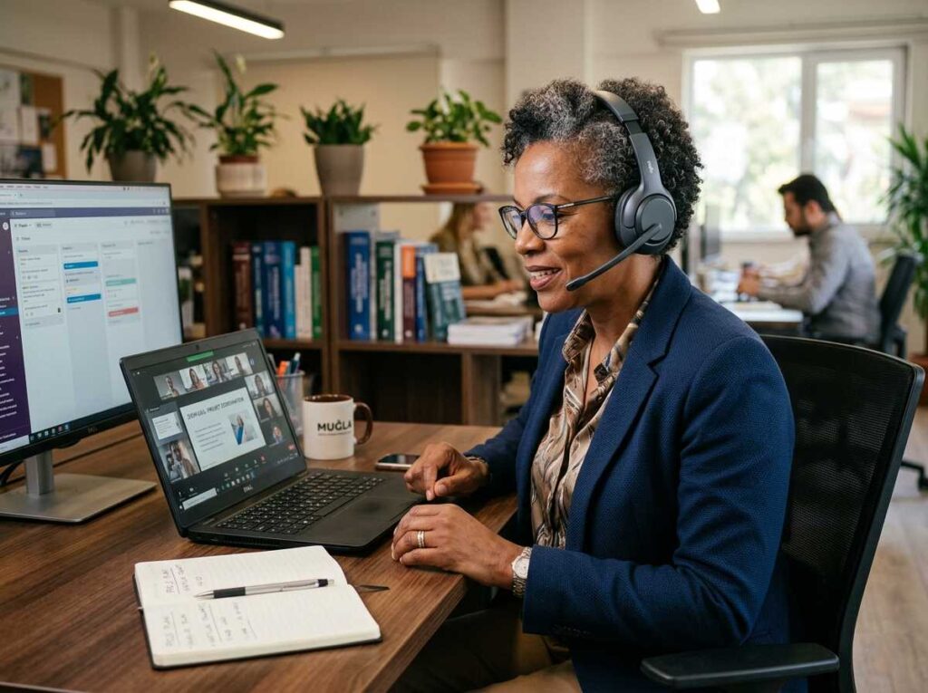 Remote virtual project manager for seniors working from home