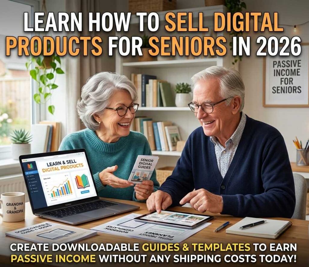 A guide on how to sell digital products for seniors in 2026 for passive income.