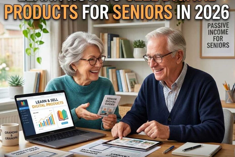 A guide on how to sell digital products for seniors in 2026 for passive income.