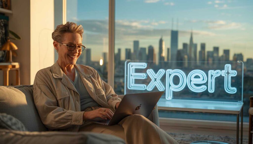 A confident senior consultant starting a business in 2026 in a modern office.