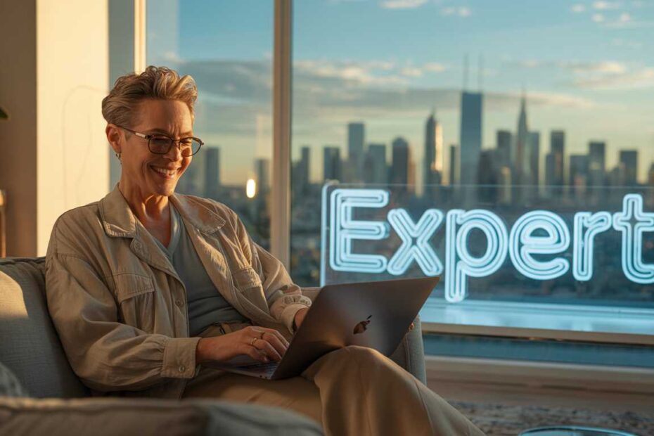 A confident senior consultant starting a business in 2026 in a modern office.