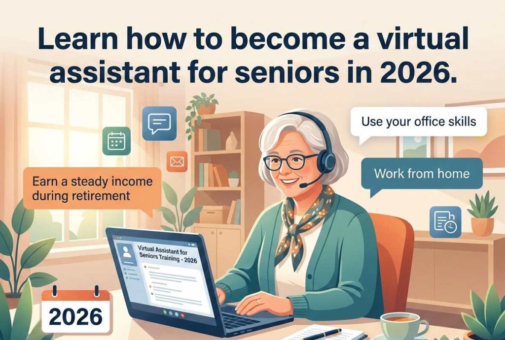 Learn how to become a virtual assistant for seniors in 2026 - remote work guide