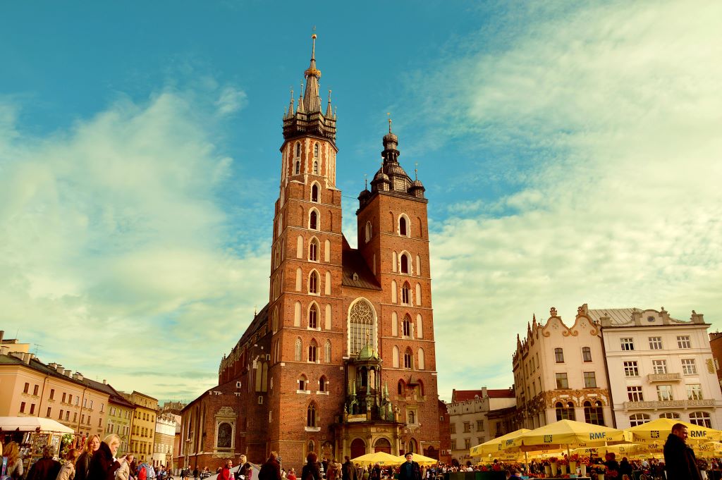 St. Mary's Basilica in Krakow Main Market Square for seniors