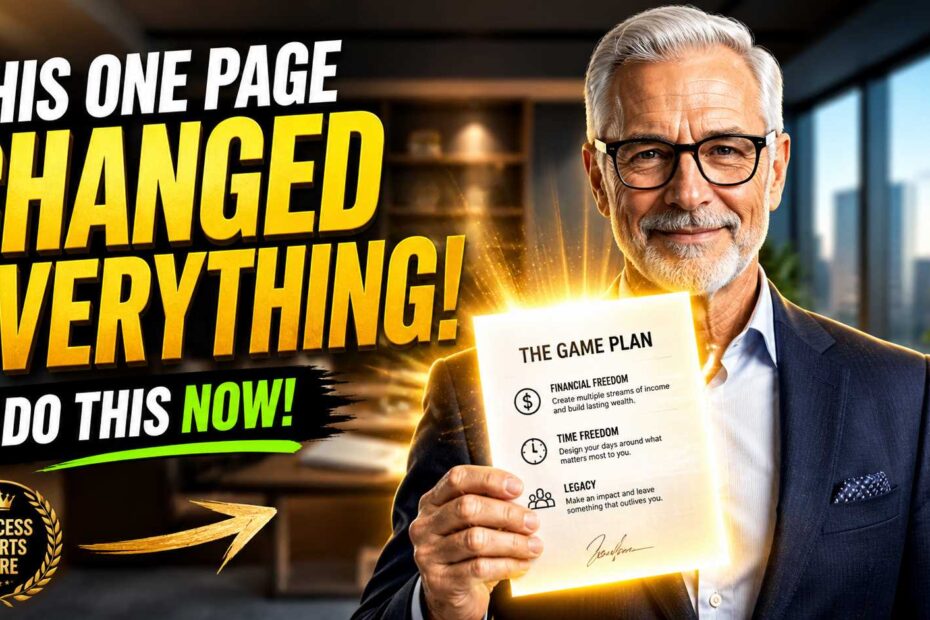 A senior consultant holding a winning consulting proposal template for seniors.