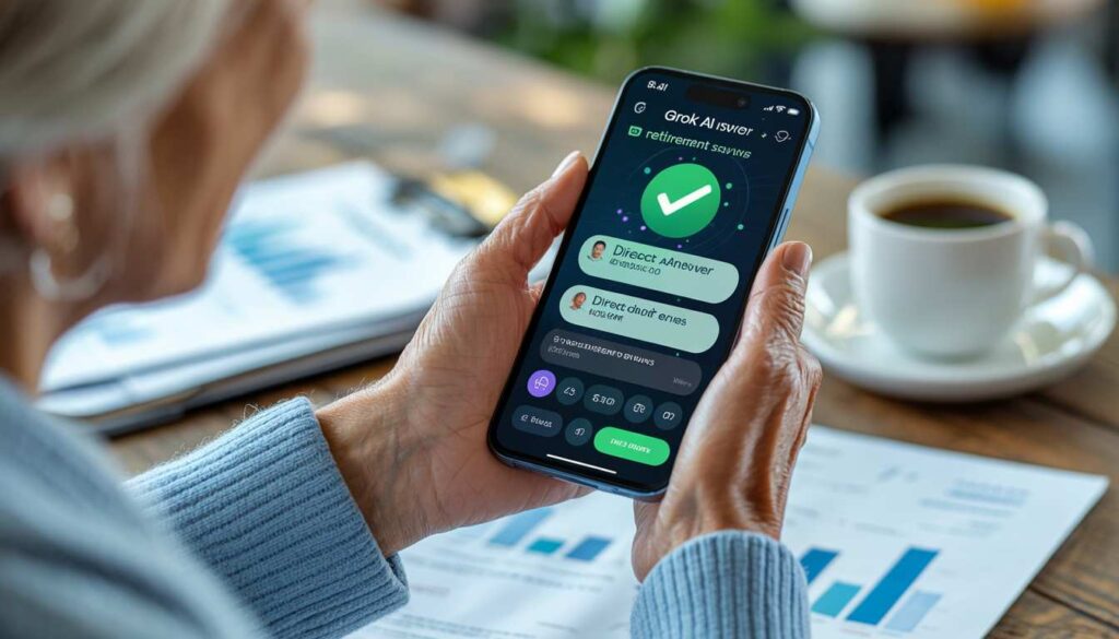 Grok AI providing clear financial advice on an annuity contract for a senior.