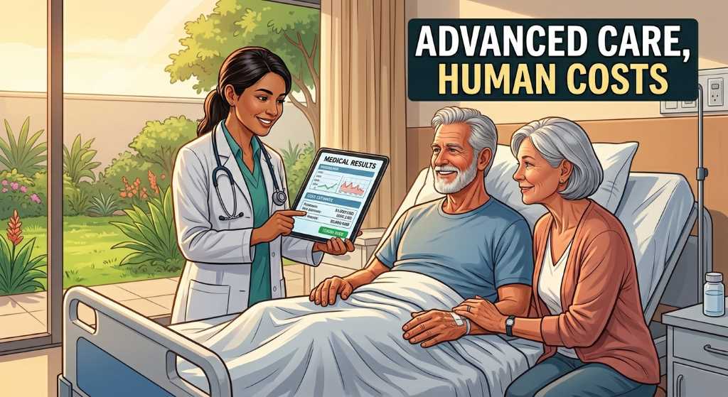 A compassionate visual showing private healthcare in Mexico for Americans, highlighting quality and cost.