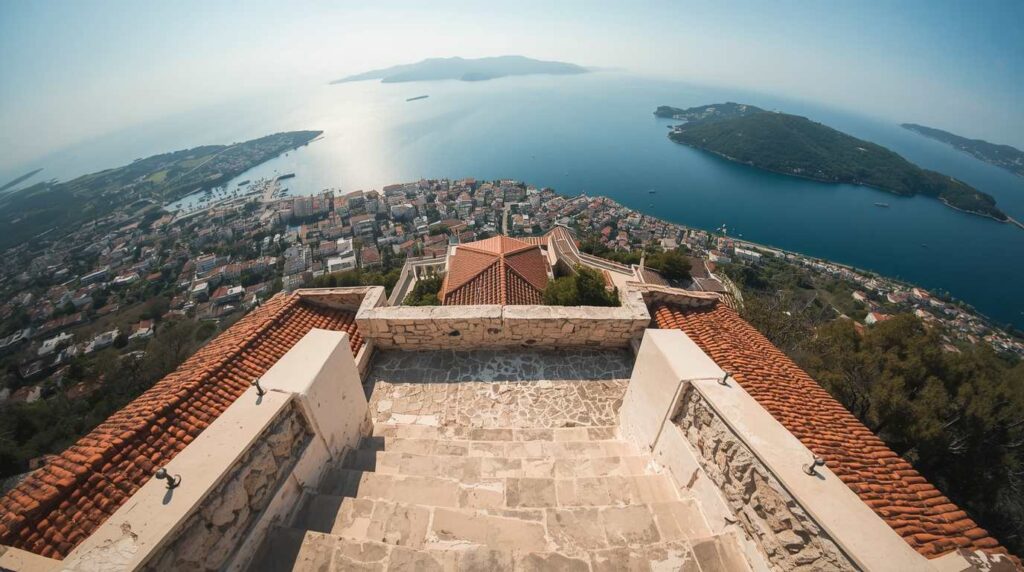 View of Nafplio city from the Palamidi Fortress.